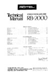 Rotel RB-2000 • Manuel de service