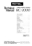 Rotel RC-2000 Manuel de service