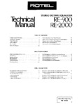 Rotel RE-900 et RE-2000 • Manuel de service