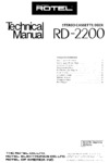 Rotel RD-2200 • Manuel de service