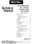 Rotel RT-2000 et RT-2001 • Manuel de service