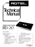 Rotel RD-20 • Manuel de service