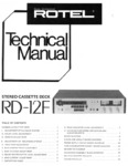 Rotel RD-12F • Manuel de service