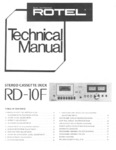 Rotel RD-10F • Manuel de service