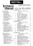 Rotel RD-25F et RD-2000 • Manuel de service