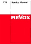 Revox A 76 MK II • Manuel de service (2ème édition en anglais)