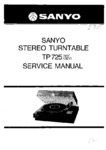 Sanyo TP 725 Manuel de service