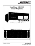 Bose 1801 et 1800 • Manuel de service (mise à jour 1997)