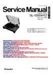 Technics SL-1200 MK2 • Manuel de service