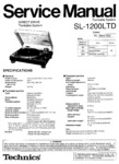 Technics SL-1200 LTD • Manuel de service