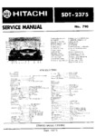 Hitachi SDT-2375 • Manuel de service