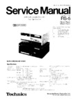 Technics RS-5 • Manuel de service