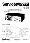 Technics RS-616 • Manuel de service