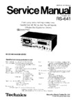 Technics RS-641 • Manuel de service
