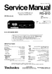 Technics RS-B13 • Manuel de service