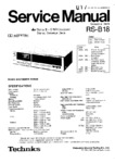 Technics RS-B18 Manuel de service