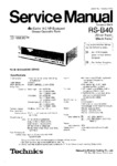 Technics RS-B40 Manuel de service