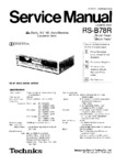Technics RS-B78R Manuel de service