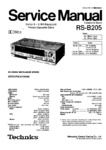 Technics RS-B205 Manuel de service