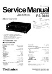 Technics RS-B655 Manuel de service