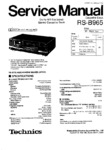 Technics RS-B965 Manuel de service