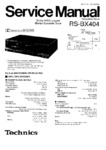 Technics RS-BX404 Manuel de service