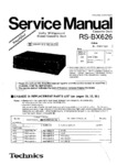 Technics RS-BX626 Manuel de service
