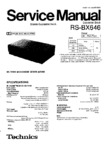 Technics RS-BX646 Manuel de service