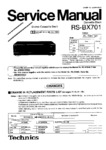 Technics RS-BX701 Manuel de service