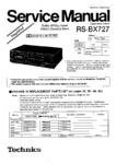 Technics RS-BX727 Manuel de service