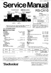 Technics RS-CA10 Manuel de service