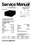 Technics RS-CH7 Manuel de service