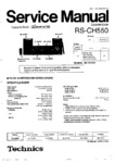 Technics RS-CH550 Manuel de service