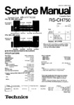 Technics RS-CH750 Manuel de service