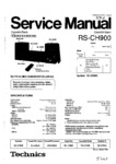 Technics RS-CH900 Manuel de service