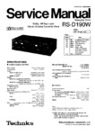 Technics RS-D190W Manuel de service