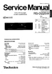 Technics RS-D225W Manuel de service
