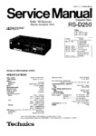 Technics RS-D250 Manuel de service