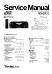 Technics RS-DC8 Manuel de service