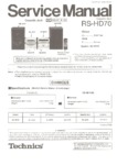 Technics RS-HD70  Manuel de service