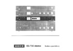 Uher EG 730 • Mode d'emploi (en allemand)