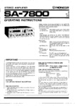 Pioneer SA-7800 • Mode d'emploi