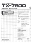 Pioneer TX-7800 • Mode d'emploi
