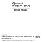Garrard Zero 100 • Manuel de service