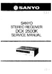 Sanyo DCX 2500 K Manuel de service