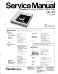 Technics SL-15 • Manuel de service