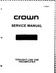 Crown SL1 Manuel de service
