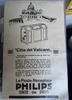 Philips 2802 et 2805 Publicité "Citta del Vaticano"