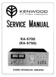 Kenwood KA-5700 et KA-5750 Manuel de service