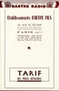 Barthe Tarif (sans prix) pour pièces de phonographe
